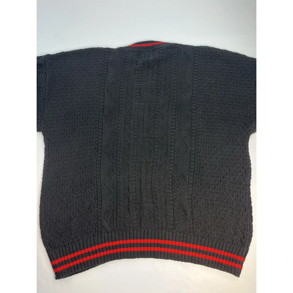 Vintage Dale Earnhardt Black Red Knit Sweater Men's Size XL+ NASCAR Racing #3